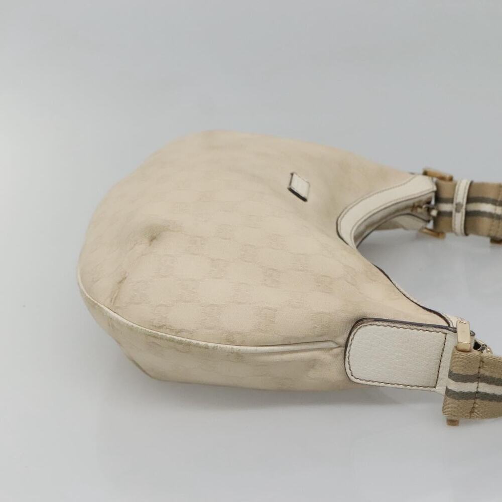 GUCCI GG Canvas Shoulder Bag White Gold - Picture 3 of 16